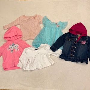 Carters, Arizona & Gap zip up Jacket and clothing bundle